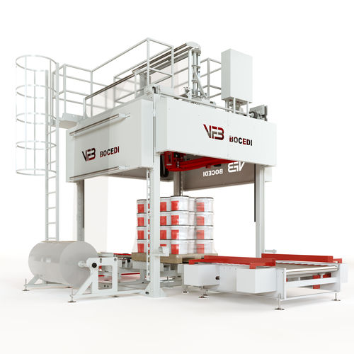 Automatische Haubenmaschine - FB 1000 - Officina Bocedi - mit Stretchfolie / für die Lebensmittel- und Getränkeindustrie / für Paletten