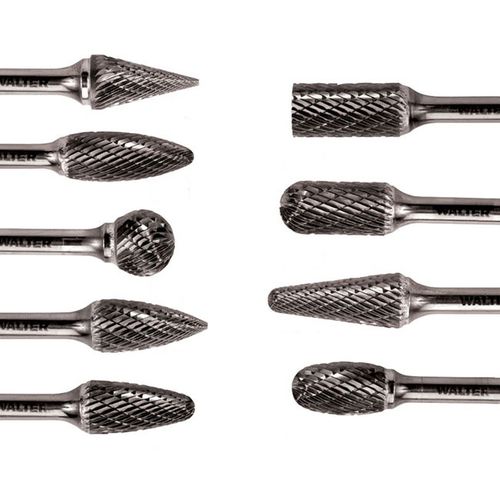 Vollmetall-Fräser - 01-V series - WALTER - Frässtift / Wolframcarbid / für Stahl