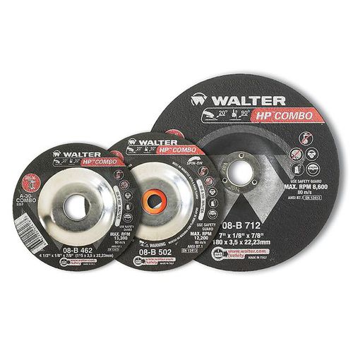 Flacher Schleifteller - HP series - WALTER - Gusseisen / gekröpft