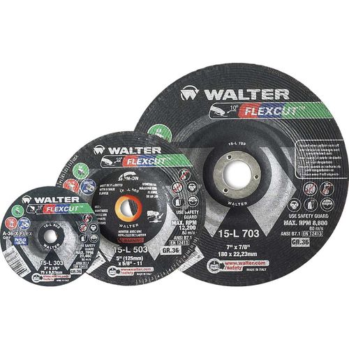Schleifteller zur Endbearbeitung - FLEXCUT - WALTER - flach / Aluminiumlegierung