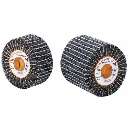 Schleifteller zur Endbearbeitung - TWO-IN-ONE™ / TWO-IN-ONE™ TURBO - WALTER - zylinderförmig / Edelstahl