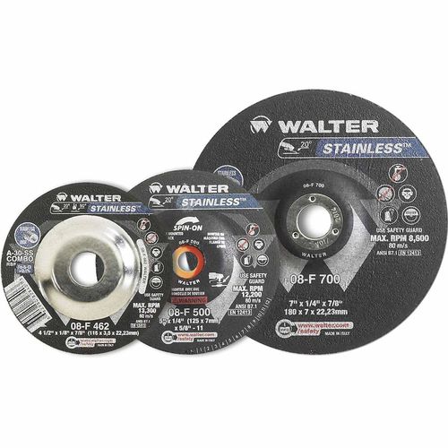 Schneid-Schleifteller - STAINLESS™  - WALTER - flach / Edelstahl / gekröpft