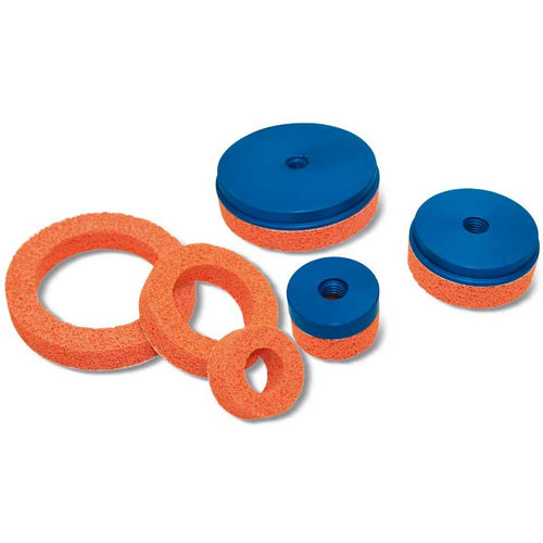 Runder Vakuum-Saugnapf - 014215  - VUOTOTECNICA - flach / Gummi / anodisiertes Aluminium