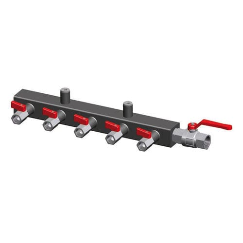 Vakuum-Verteilerblock - COLL series - VUOTOTECNICA - Mehrweg / aus lackiertem Stahl / für Pumpen