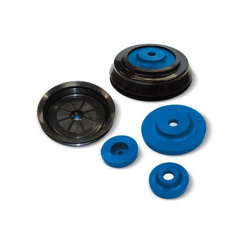 Vakuum-Saugnapf / für Glasscheiben - 0115055 - VUOTOTECNICA - Balg / kreisförmig / Silikon