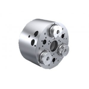 Motorisiertes Drehfutter - LS series - ITW Workholding - selbstzentrierend / mit hoher Spannkraft / für Werkstücke