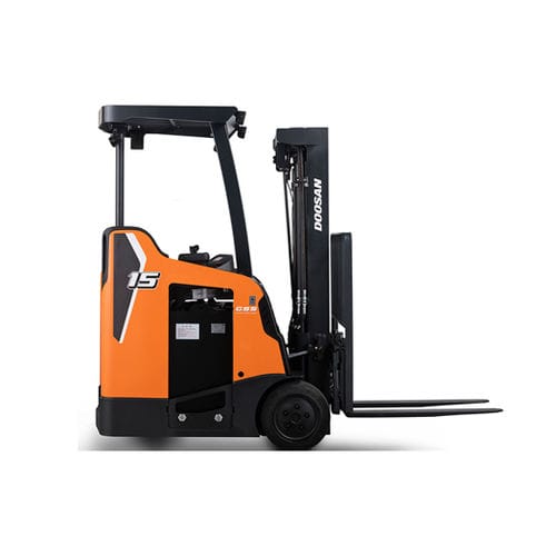 Elektrischer Gabelstapler - BxxSU-9 series - Daewoo Industrial Vehicles - Stand / für Lagerhallen / für enge Gänge
