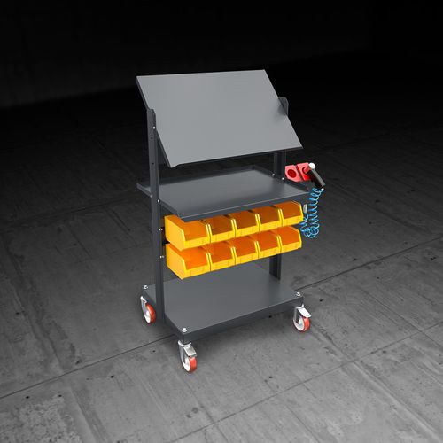 Lagerungswagen - FOCUS C4 - Emmegi Group - Aluminium / Fachböden / Werkzeughalter
