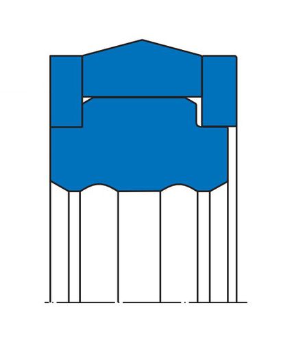 O-Ring-Dichtung - T 42 - Simrit - Gummi / U-förmig / Kolben
