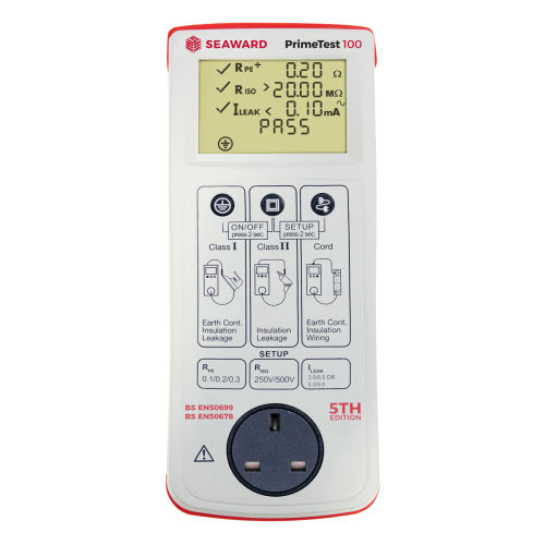 PAT-Tester - PrimeTest 100 - Seaward - Isolation / elektrische Sicherheit / Erdleckstrom