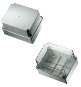 Wandmontierte Abzweigdose - EC440C7 - Elettrocanali - halogenfrei / Kunststoff / mit transparentem Deckel