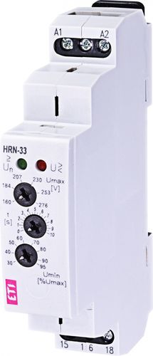 Spannungsüberwachungsrelais - 002470015 - ETI - 1NO/NF / einphasig / für DIN-Schiene