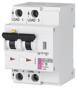 Thermoschutzschalter - AFDD - ETI - Lichtbogenschutz / zweipolig / für Reststrom
