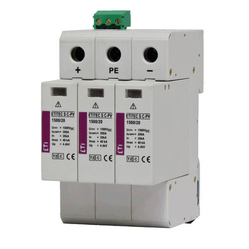 Überspannungsableiter Typ 2 - 002445301 - ETI - für Photovoltaikanlage / modular / für DIN-Schiene