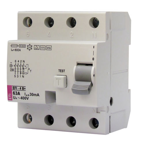 4-poliger Fehlerstromschutzschalter - 002062649 - ETI - AC/DC / modular / Gussgehäuse