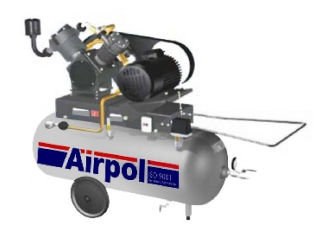 Kolbenkompressor - AB25-380-240 - Airpol - Luft / mit Elektromotor / auf Rollen