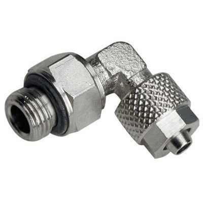 Pneumatischer Anschluss - A-WEd-MSv series - Timmer GmbH - Schnell / 90°-Winkel / Metall