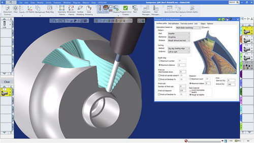 Schnittstellen-Software - 5-Axis MultiBlade - GibbsCAM - Programmier / Simulation / Steuerung