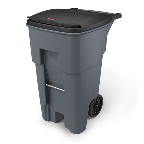 Kunststoffmüllbehälter - FG9W2100GRAY - Rubbermaid - mit Deckel / mit Griff / mit 2 Rädern