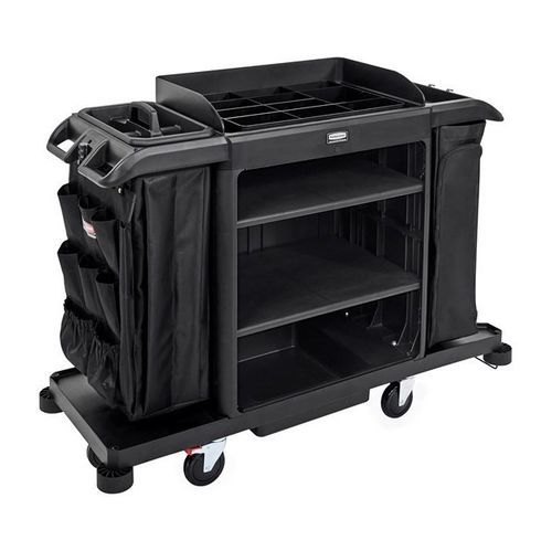 Reinigungswagen - 2202527 - Rubbermaid - Fachböden / 2 Ebenen / Wäsche