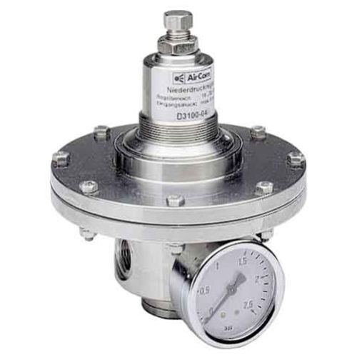 Gegendruckregler für Druckluft - D3100 series - AirCom Pneumatic - für Gas / Membran / Edelstahl