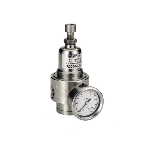 Druckregler für Wasser - R3000 series - AirCom Pneumatic - für neutrale Gase / für Kraftstoff / Membran