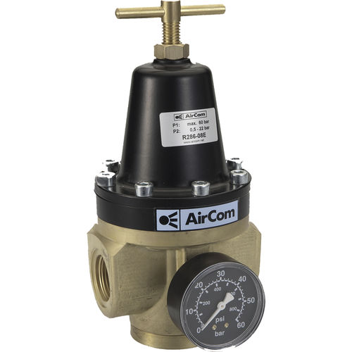 Gasdruckregler - R286-0 series - AirCom Pneumatic - Membran / Sitz / einstufig