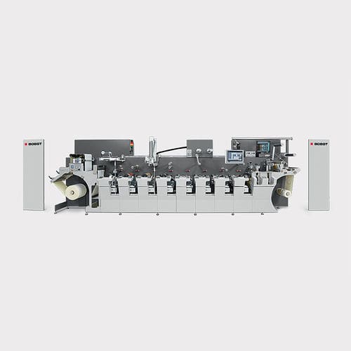 Inline-Flexodruckmaschine - M1 - BOBST - 8-Farben / für Papier / für Kunststoff-Folien