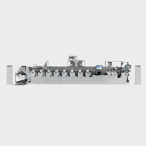Inline-Flexodruckmaschine - M5, M5X - BOBST - 8-Farben / für Etiketten / für Verpackung
