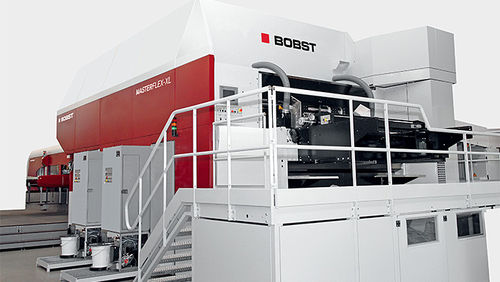 Inline-Flexodruckmaschine - MASTERFLEX-XL - BOBST - 3-Farben / für Papier / für Kartons