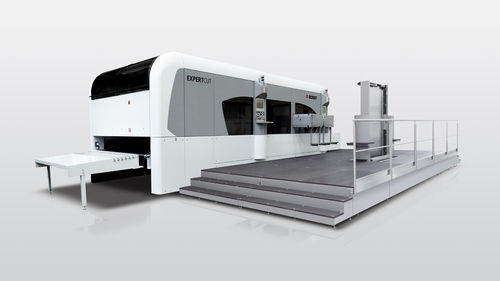 Schneidemaschine mit Ausstecher - EXPERTCUT series - BOBST - für Platten / für Industrieanwendungen / Flachbett