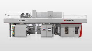 Zentraltrommel-Flexodruckmaschine - VISION CI - BOBST - 8-Farben / 10-Farben / für Kunststoff-Folien