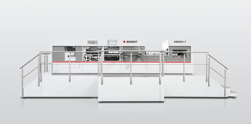 Schneidemaschine mit Ausstecher - VISIONCUT 106 LE - BOBST - für Kunststoffe / für Papier / für Platten