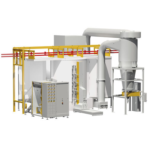 Pulverbeschichtungskabine für Einzelteile - MagicCylinder® EquiFlow - Gema Switzerland - Zyklon / Schnellfarbwechsel / automatisch