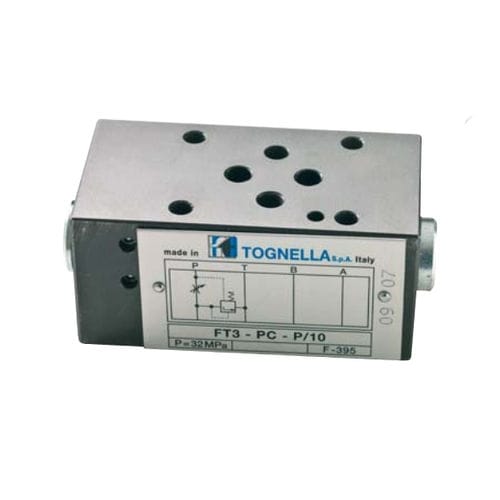Druckkompensiertes Ventil - FT3-PC-P - F.lli TOGNELLA - Durchsatzkontrolle / mit Cetop-Flanschanschluss / 2-Wege