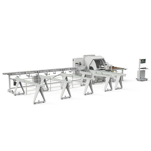 Stoßmesser-Querteilanlage - LT 600 - Fom Industrie Aluminium Working Machinery - Stange / mit Parametriersoftware / mit automatischem Be- und Entladen