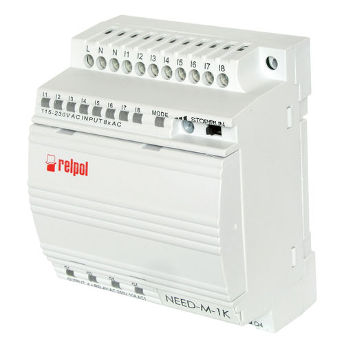 Programmierbares Relay / DIN-Schiene - NEED-11-8-4R series - RELPOL - 8 E / 4 A / RS232