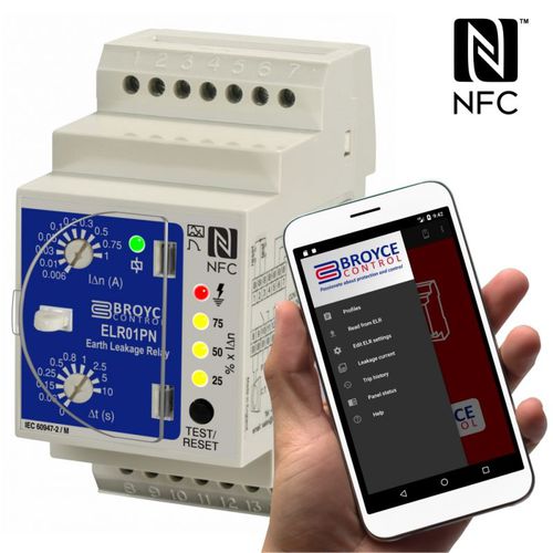 Fehlerstromschutzrelais - ELR01PN - Broyce Control - 1NO/NF / AC/DC / für DIN-Schiene