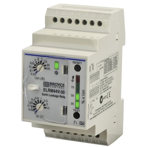 Fehlerstromschutzrelais - ELRM44V-3 (0.5s) - Broyce Control - 1NO/NF / für DIN-Schiene / zeitgesteuert