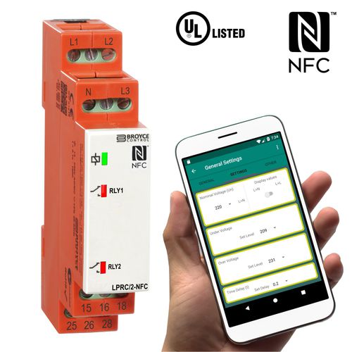 Überspannungsschutzrelais - LPRC/2-NFC - Broyce Control - Unterspannung / für Phasenverlust / dreiphasig