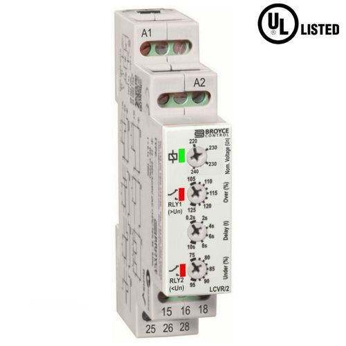 Unterspannungs-Überwachungsrelais - LCVR/2 - Broyce Control - Überspannung / 1NO/NF / AC