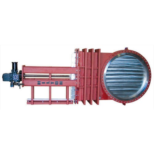 Plattenschieber - H-200 - DeZURIK - elektrisch / für Abwasser / Zwischenflansch