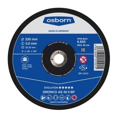 Trennscheibe für Stahl - AS 30 V - Osborn GmbH - Stahl / dünn