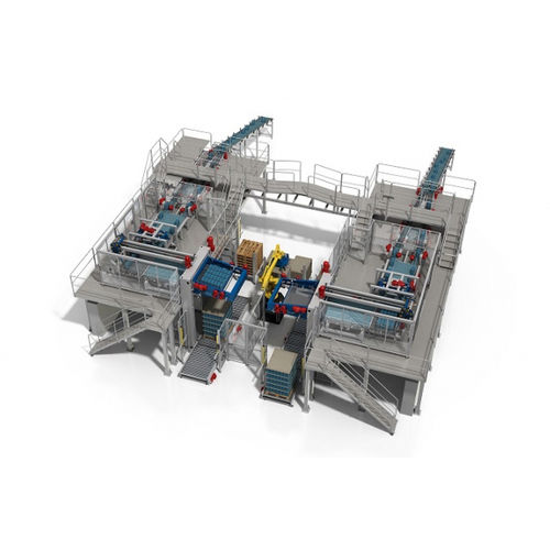 Schichtpalettierer - AC 420 Hybrid - CLEVERTECH - Oben / Roboter / Kisten