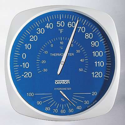 Thermo-Hygrometer / Labor - WD-35700-20 - OAKTON - mit Zifferblatt-Anzeige / wandmontiert / Temperatur
