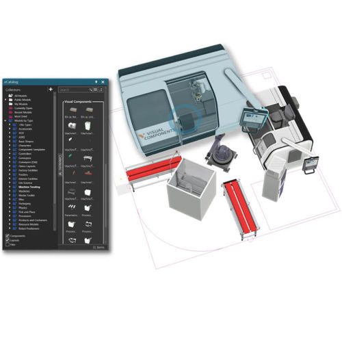 Simulationssoftware - ESSENTIALS - Visual Components.com - Projektentwicklung / Automatisierung / Ausgabe