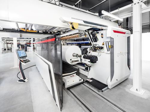 Folienwickler - FILMATIC II N  - WINDMÖLLER & HÖLSCHER - für Blas-Extrusionsanlage