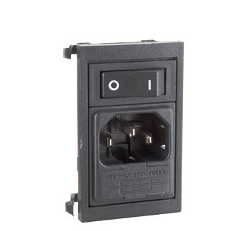 Stromversorgungs-Steckverbinder - BZ010 series - OMEGA FUSIBILI - rechteckig / einpolig / mit Schalter