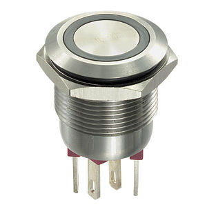 Federdruck-Drucktaster - MP0002 series - OMEGA FUSIBILI - vandalismussicher / IP66 / beleuchtet