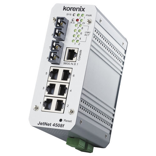 Ethernet-Switch / managed - JetNet 4508f - Korenix Technology - 8 Ports / 10/100BaseT(X) / LWL